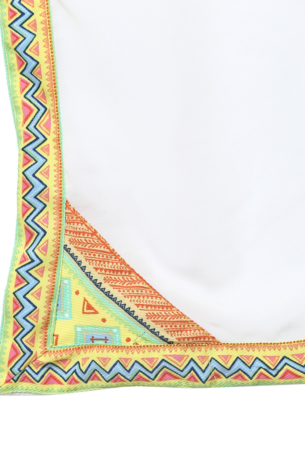 White Poly Georgette Scarf image number 1