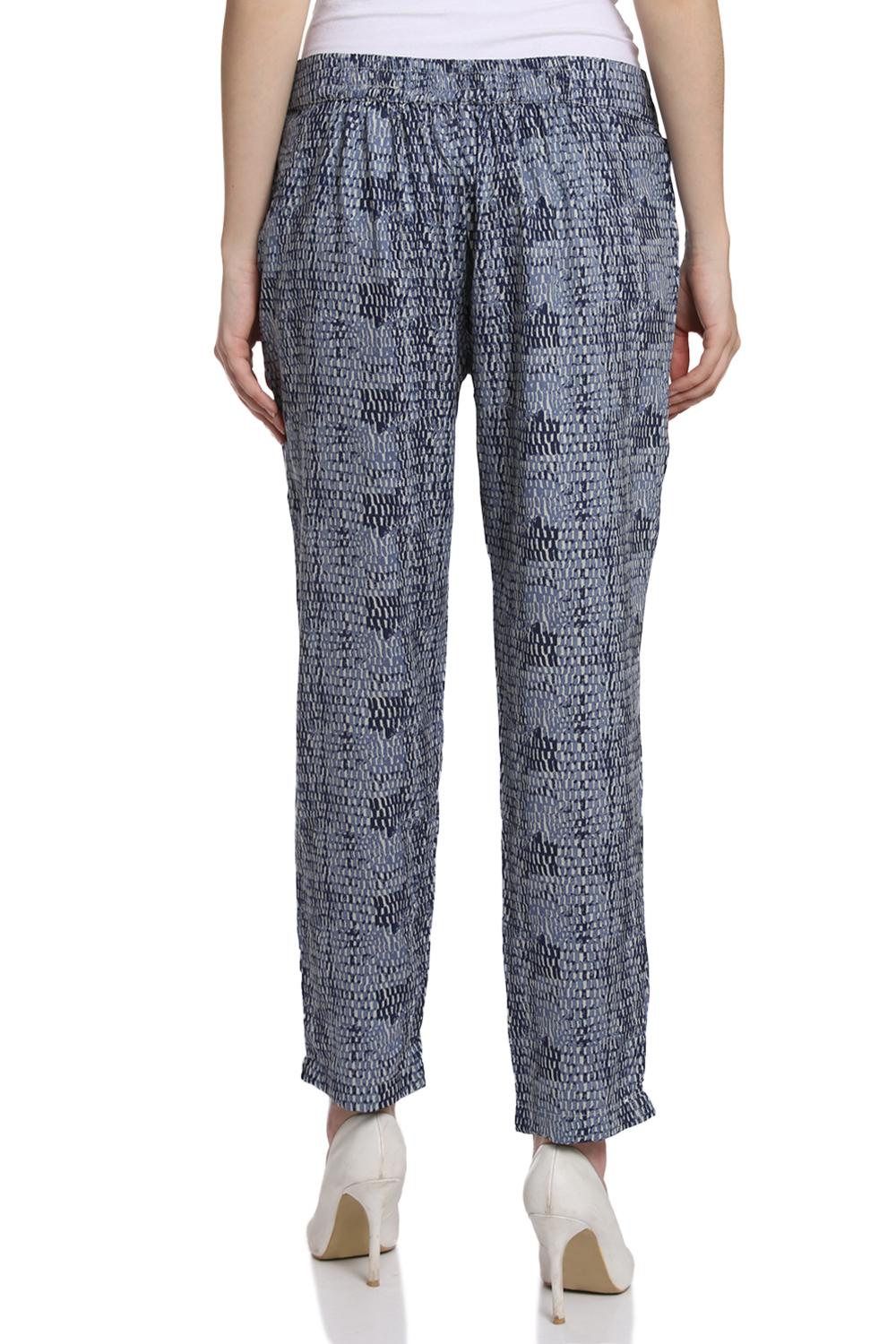 Indigo Rayon Slim Pants image number 4