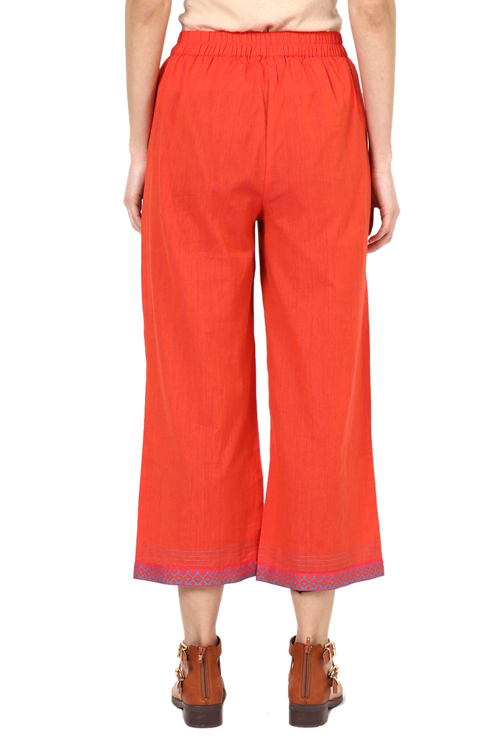 Orange Poly Cotton Culottes image number 3