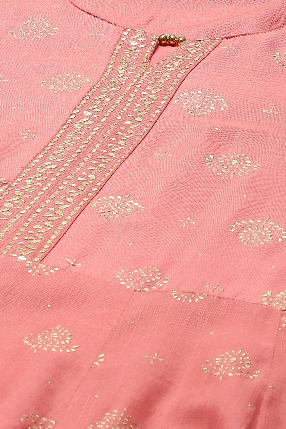 Pink LIVA Asymmetric Printed Dress image number 1