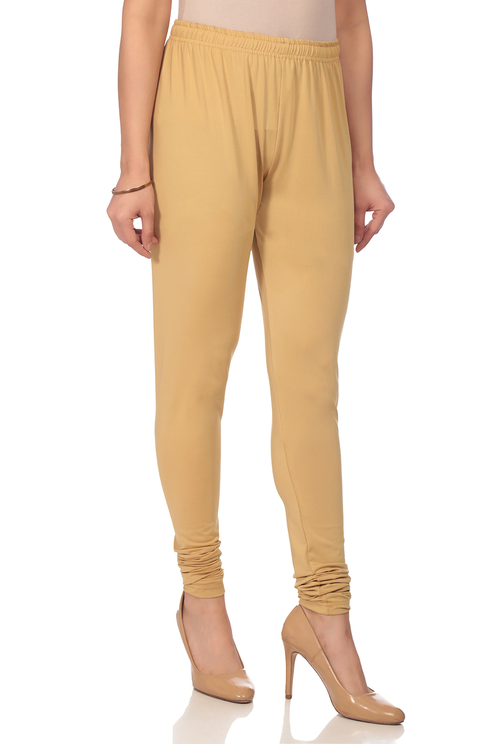Gold Poly Cotton Leggings image number 2