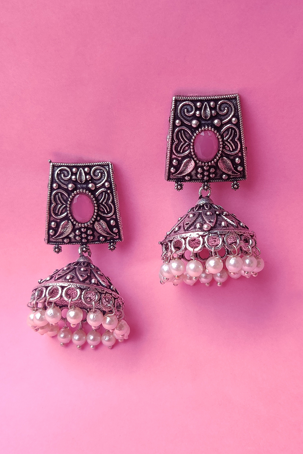 Light Green Metal Brass Earring image number 0