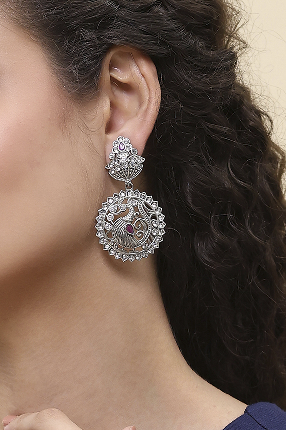 Pink Alloy Drop & Danglers image number 1