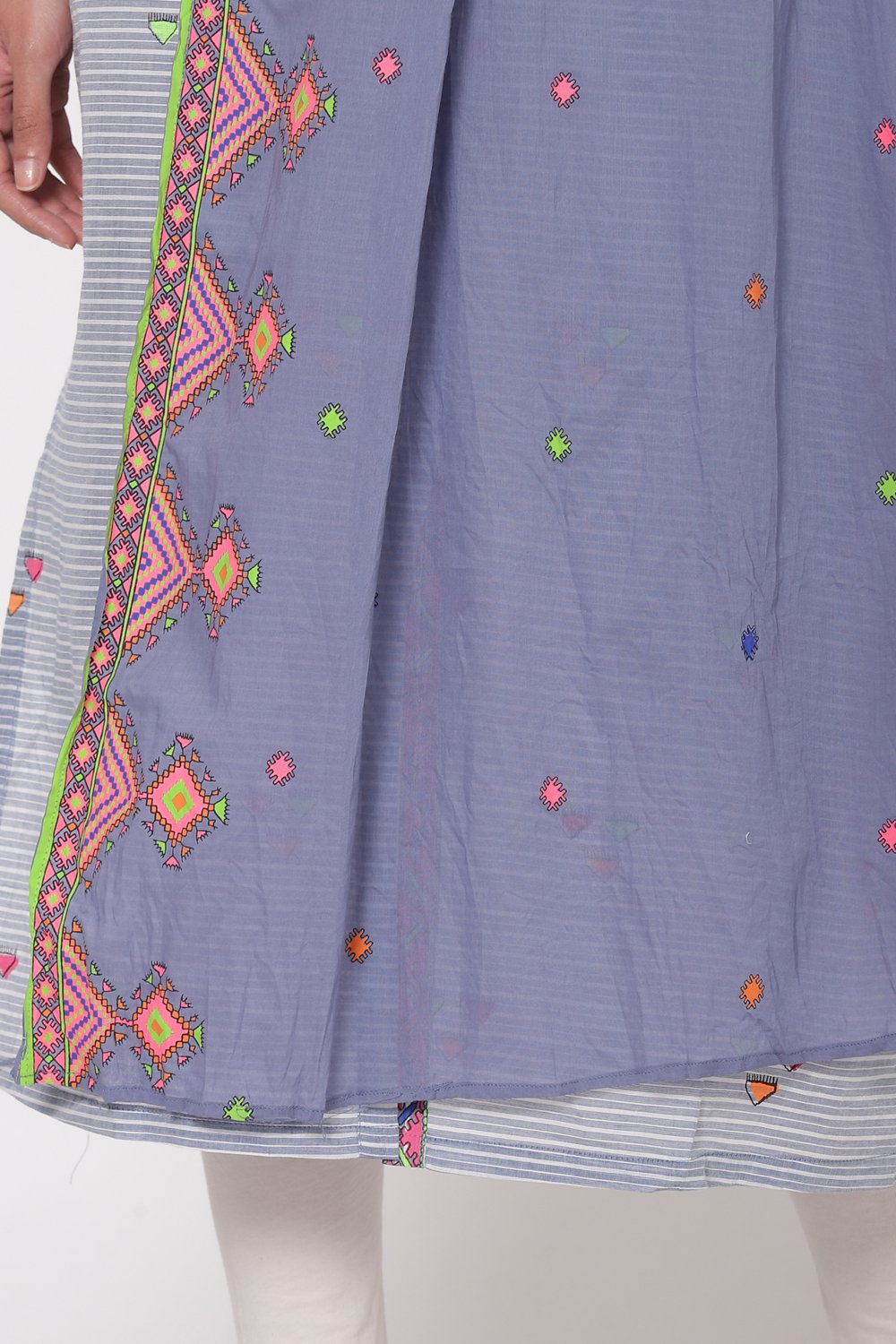 Blue Cotton Dupatta image number 1