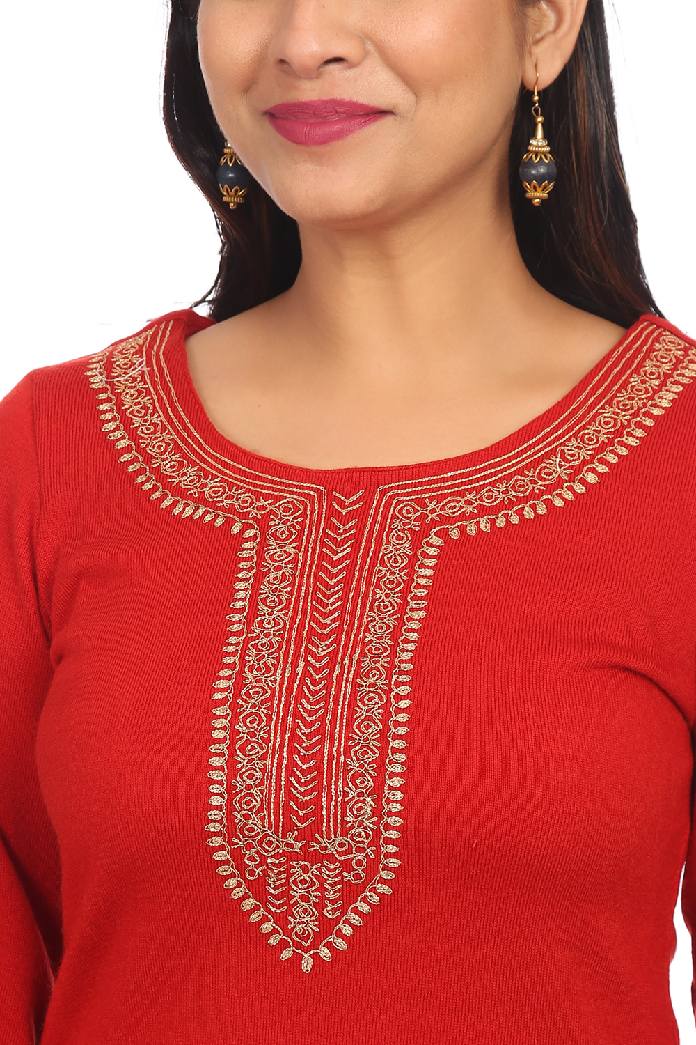 Dark Pink Straight Acrylic Kurta image number 1