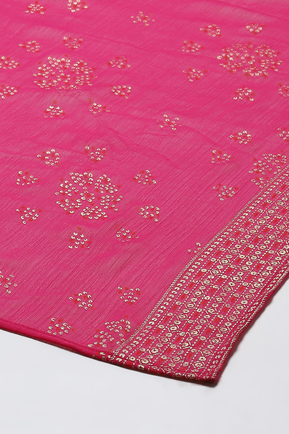 Pink LIVA Straight Printed Suit Set image number 3