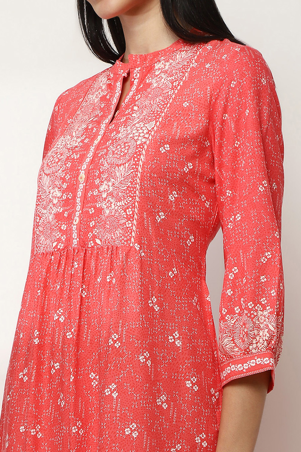 Coral Printed Straight Kurta image number 1