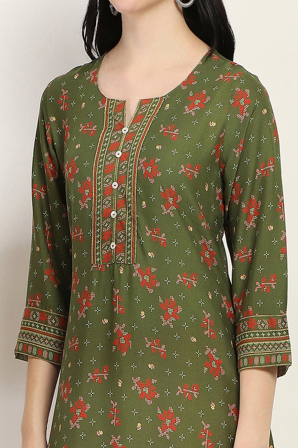 Black Viscose Rayon Straight Kurta image number 1