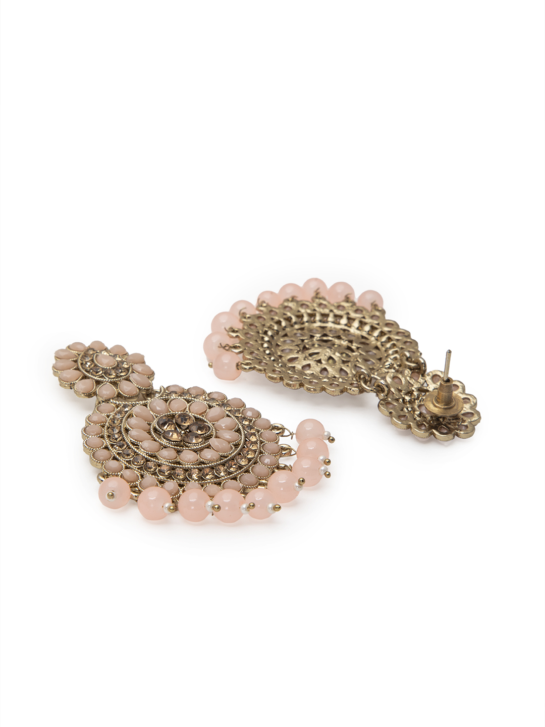 Pink Metal Brass Earring image number 2