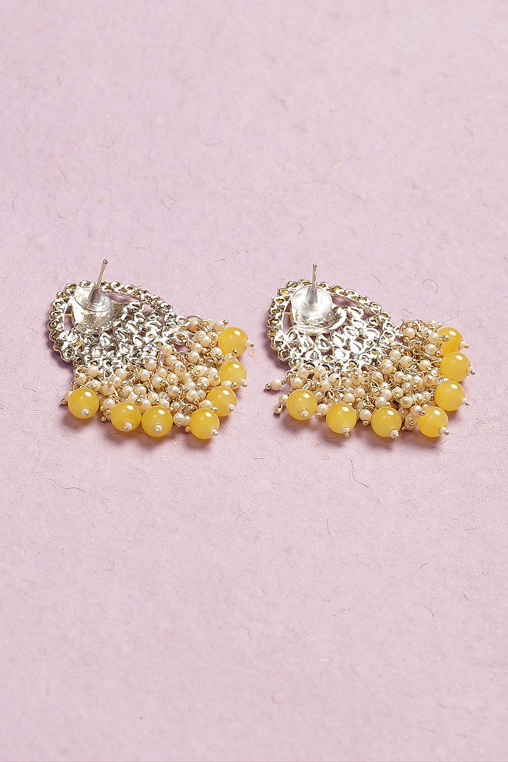 Yellow Gold Plated Chandelier Earrings image number 2