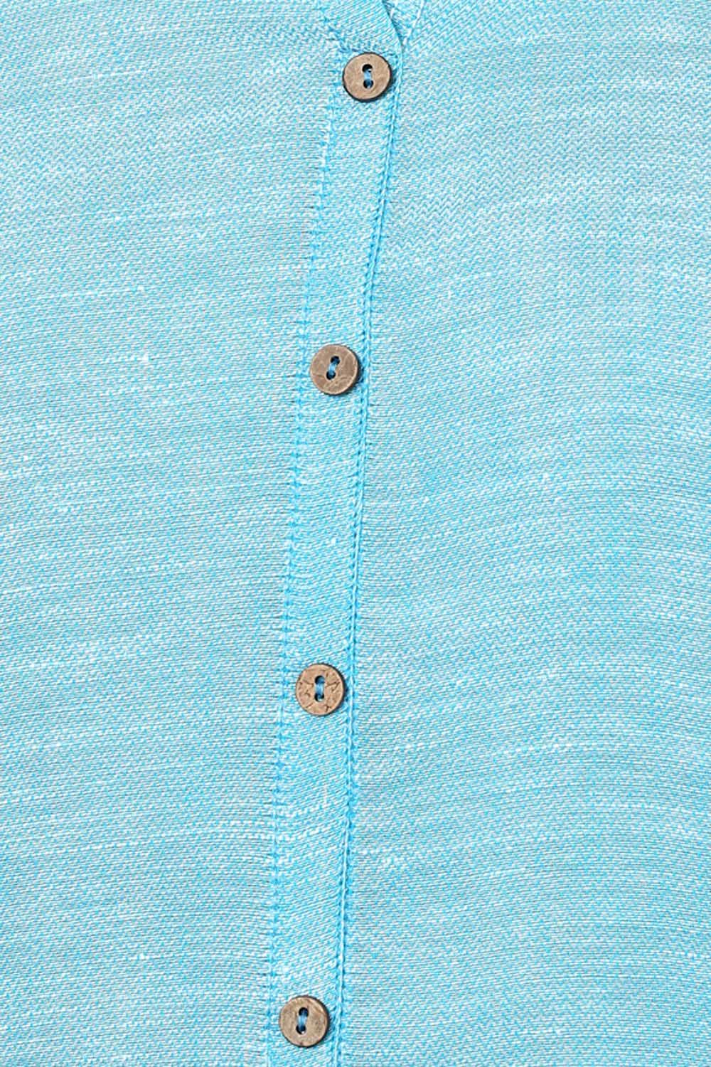 Blue Straight Poly Cotton Kurta image number 1