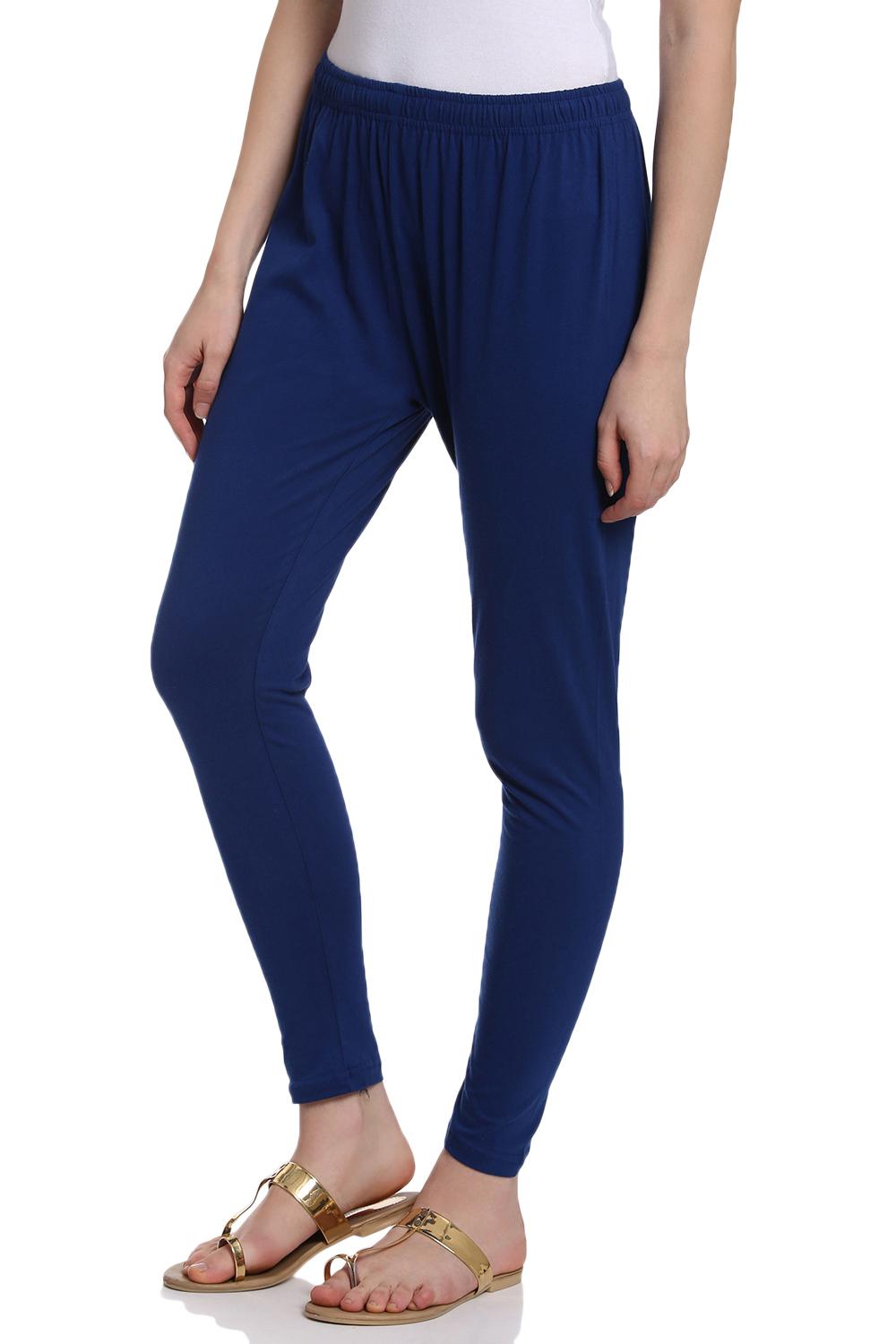 Royal Blue Cotton Leggings image number 2