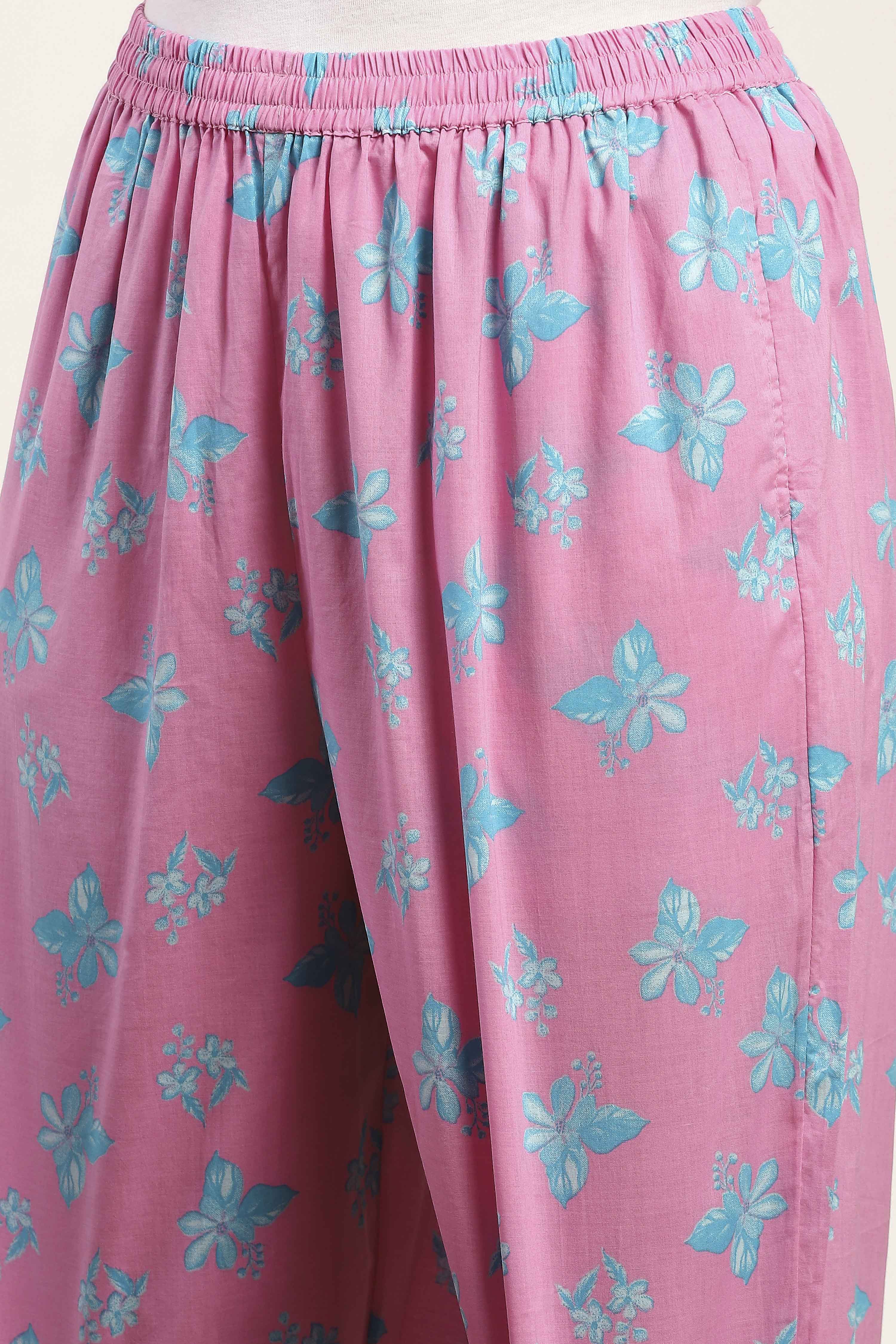 Pink Cotton Straight Suit Sets image number 2