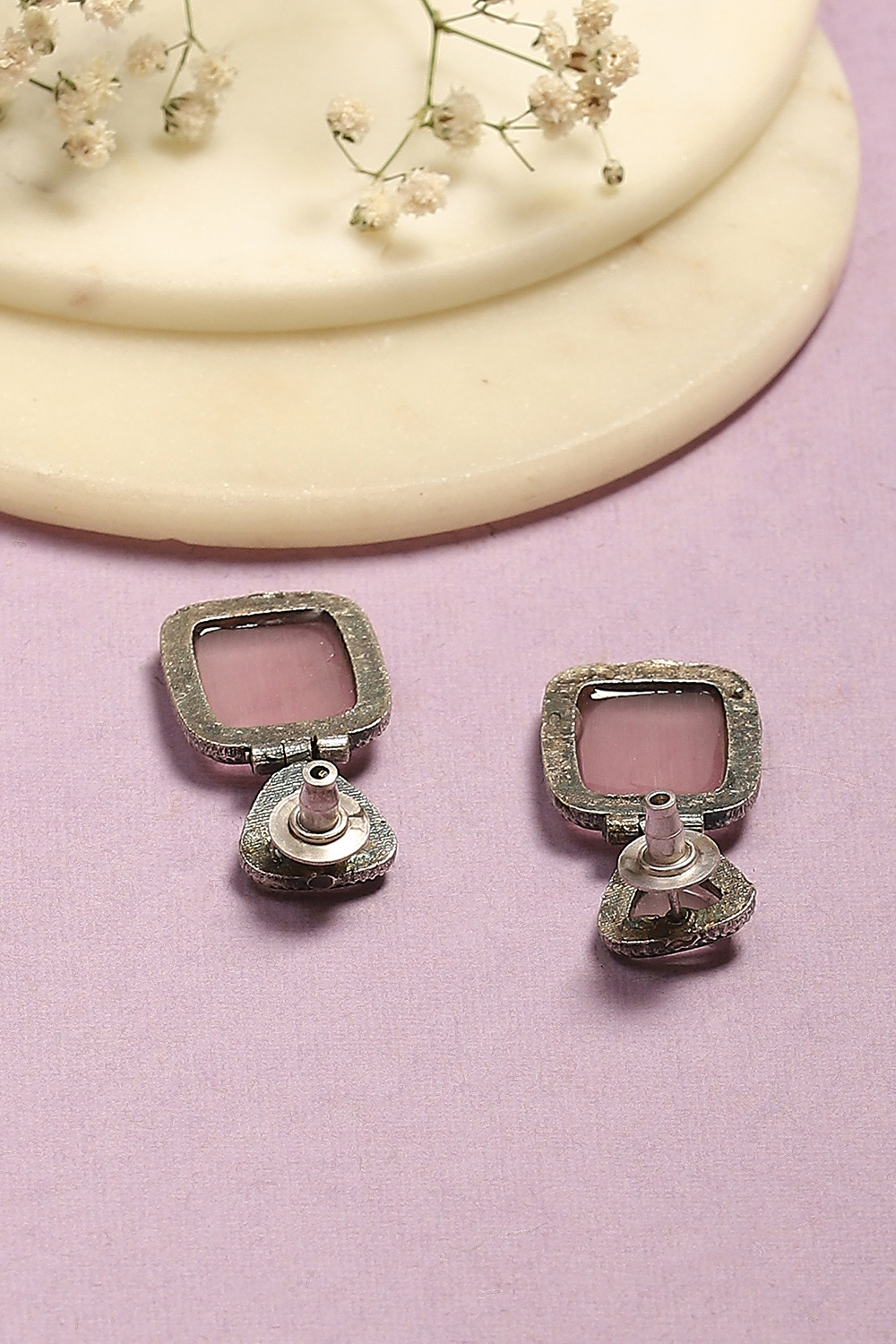 Light Pink Brass  Earrings image number 2