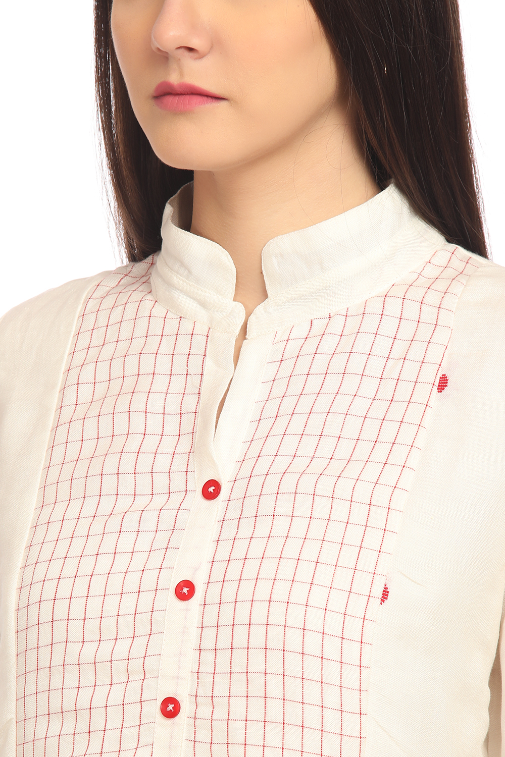 Ecru Flared Cotton Indie Top image number 1
