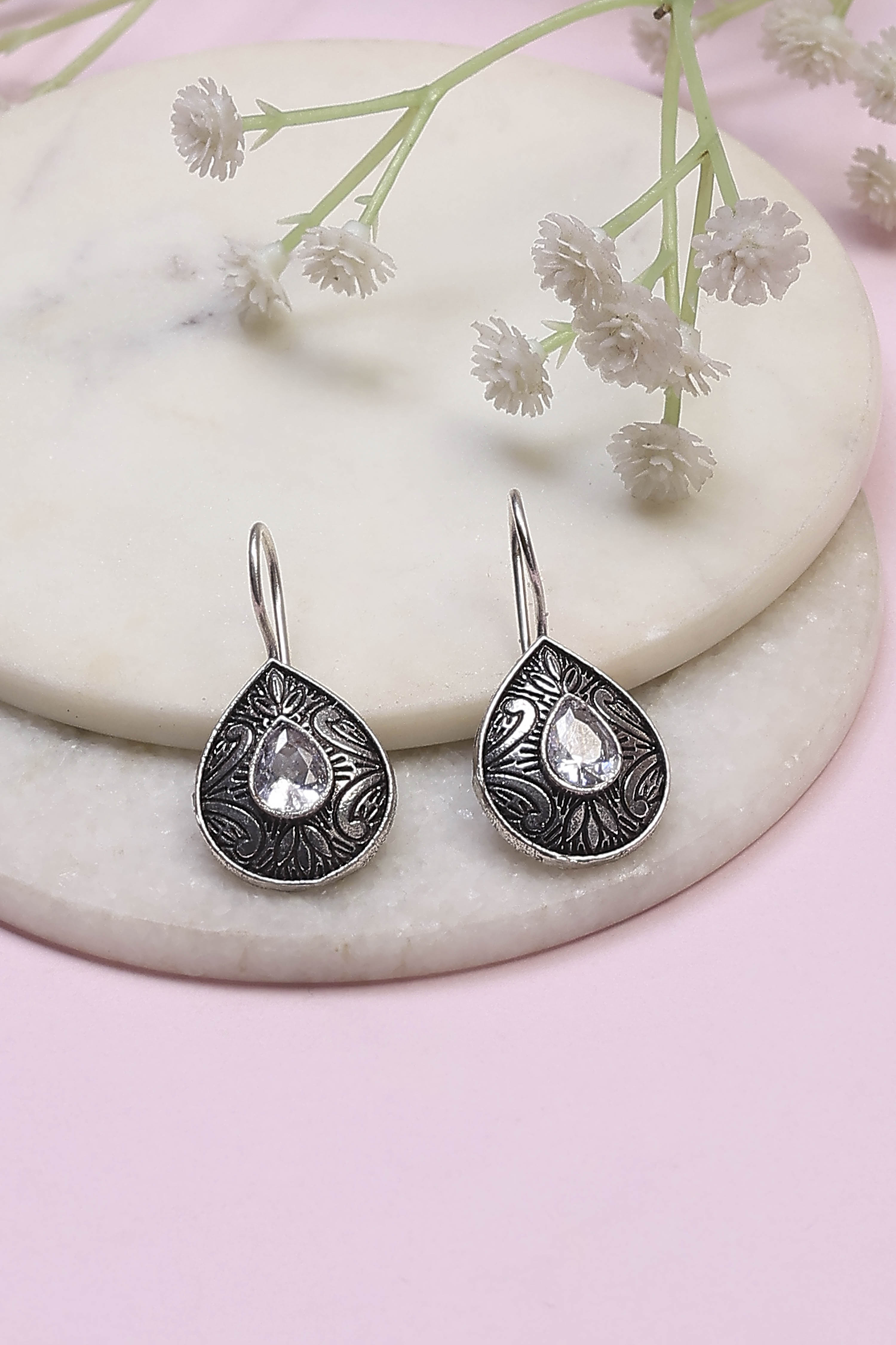 White Brass Drop & Danglers image number 0