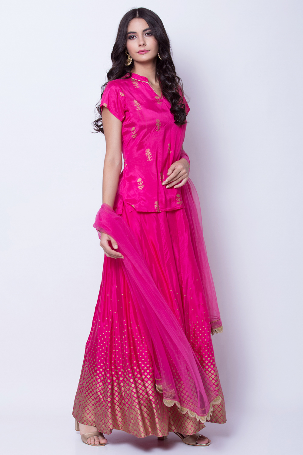 Pink Viscose Suit Set image number 1