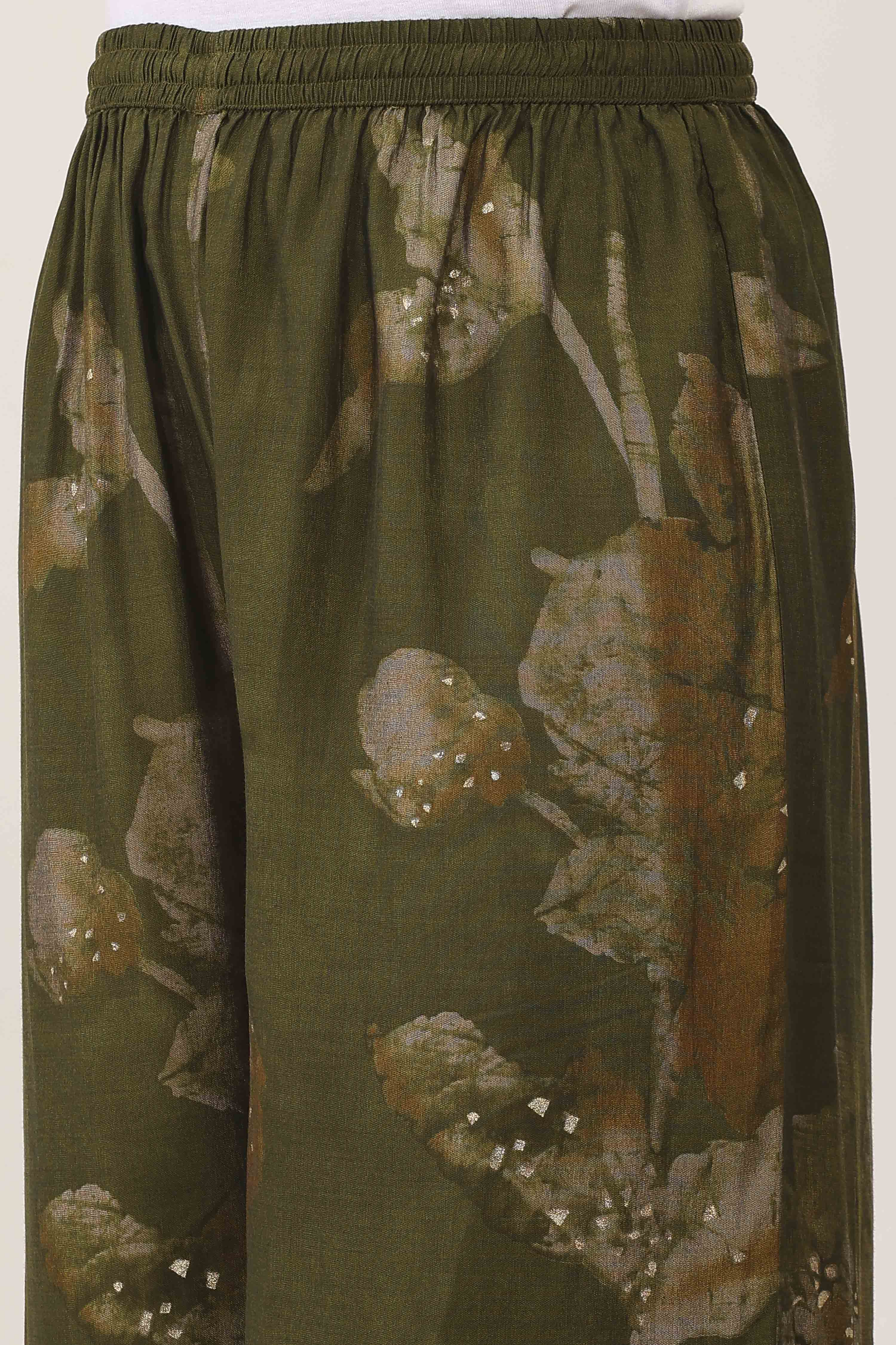 Yellow Viscose Polyester Kurta Pants Set image number 2