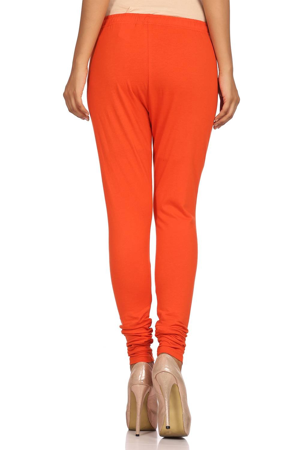 Orange Cotton Leggings image number 3