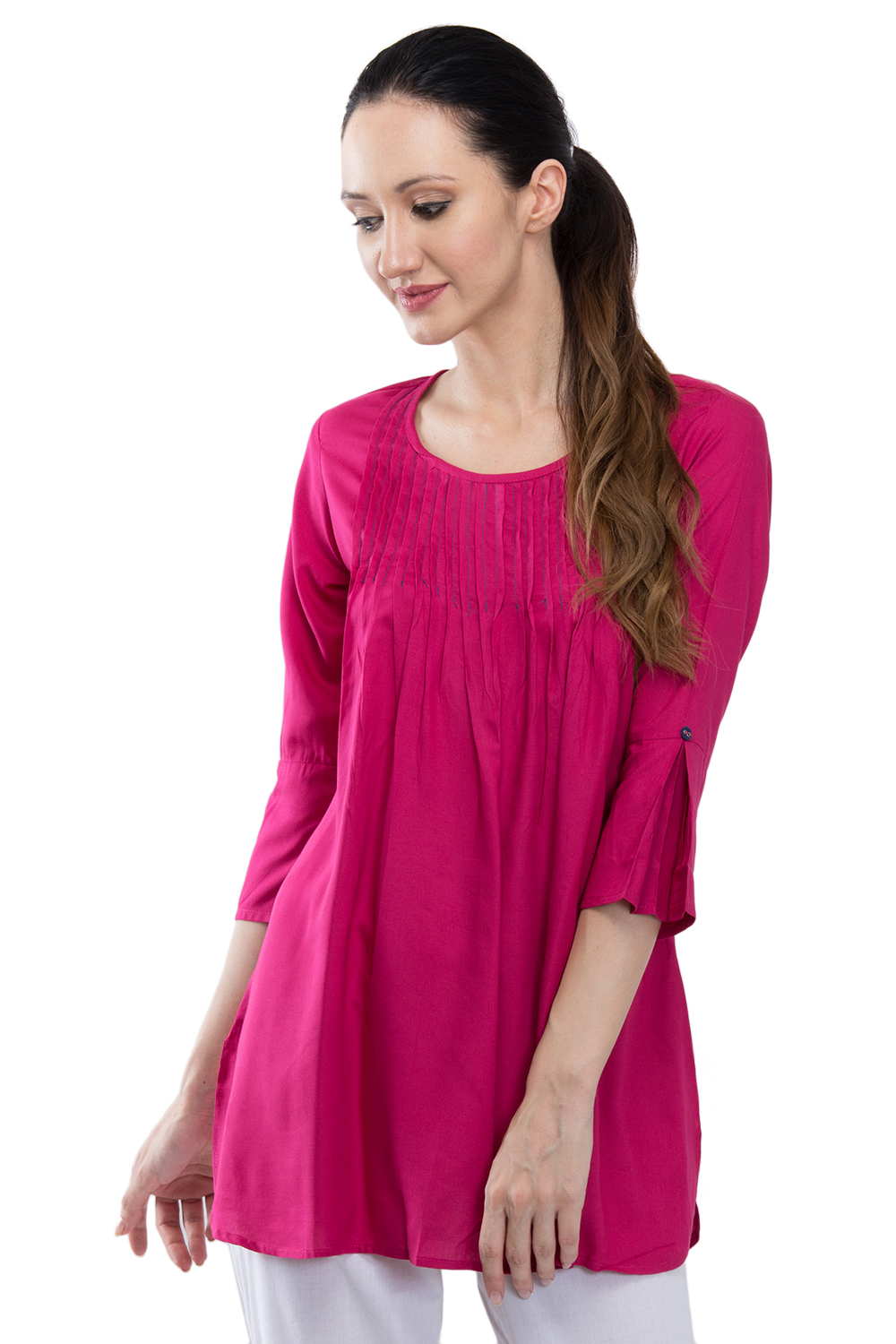 Pink Short top Viscose Indie Top image number 0