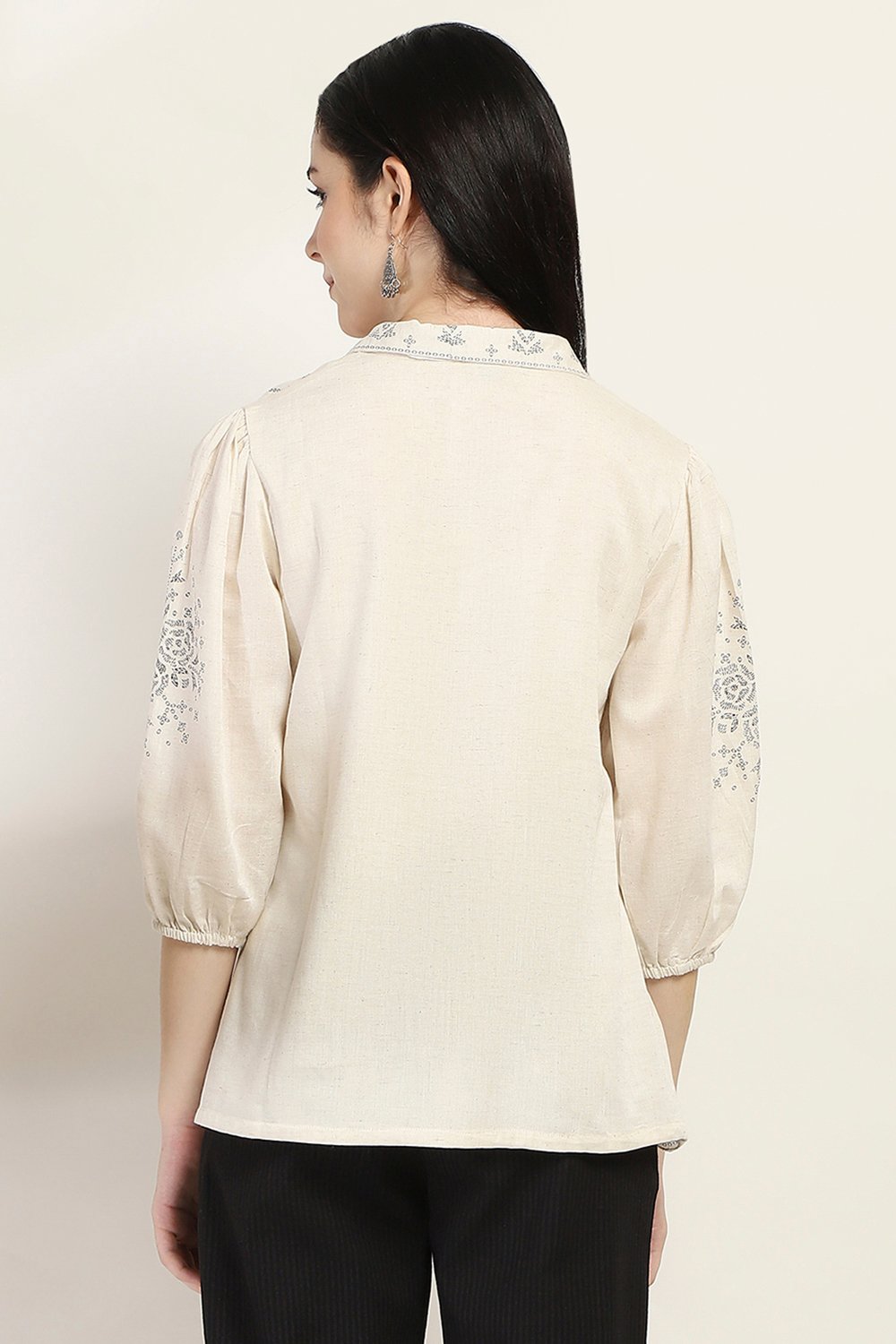 Natural Viscose Blend Straight Kurti image number 3