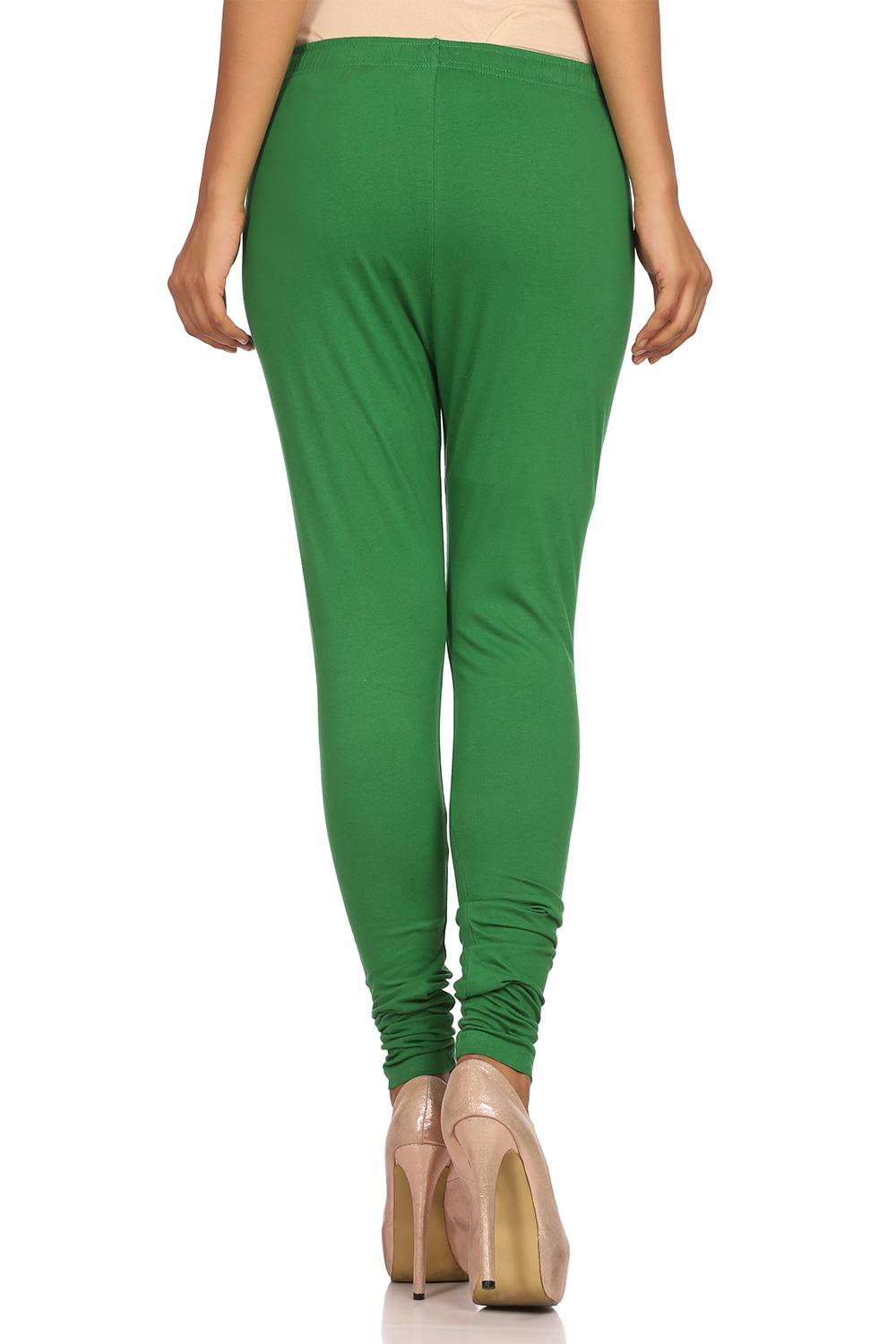 Dark Green Cotton Leggings image number 3