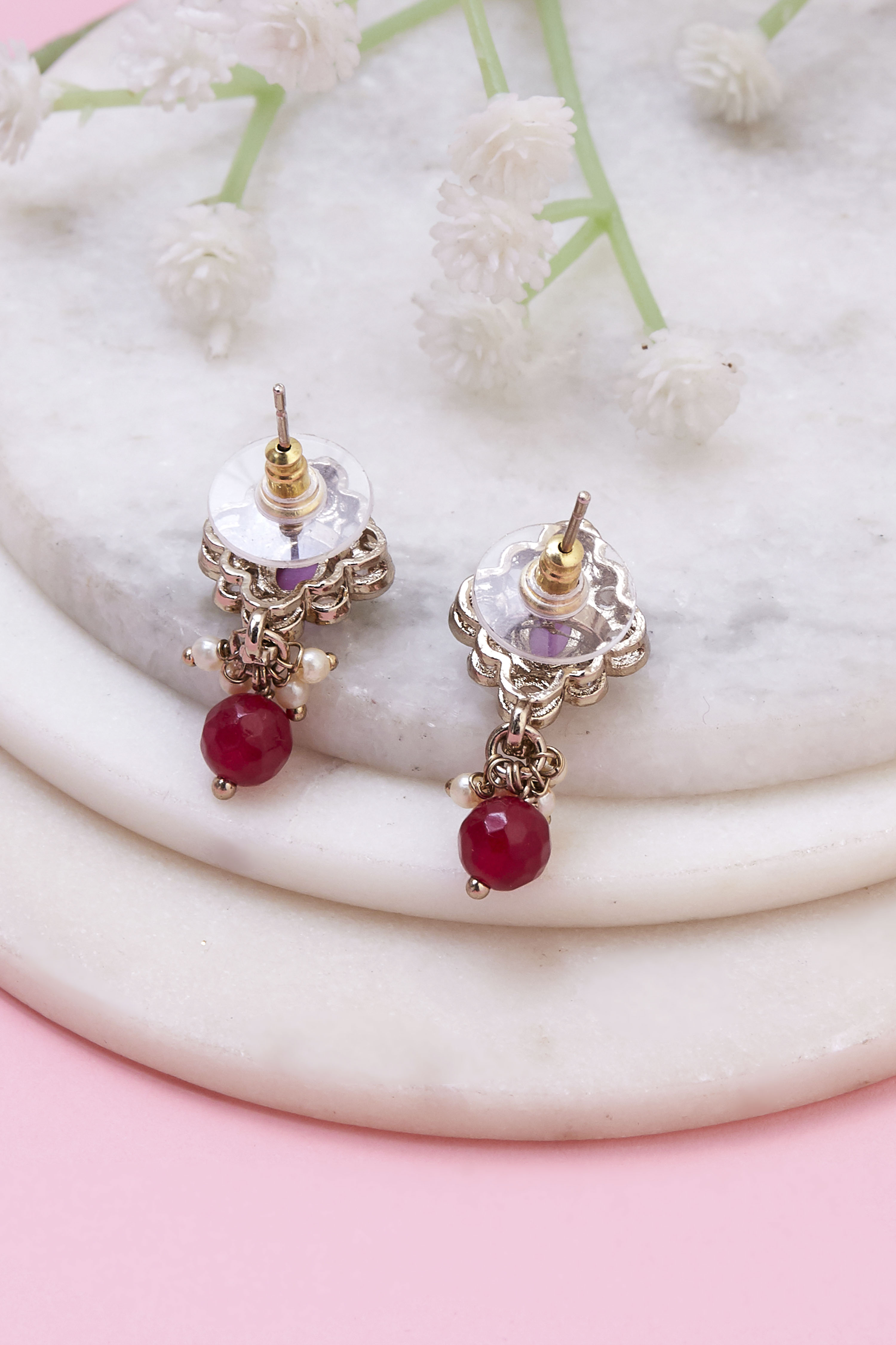 Red Brass Drop & danglers image number 2