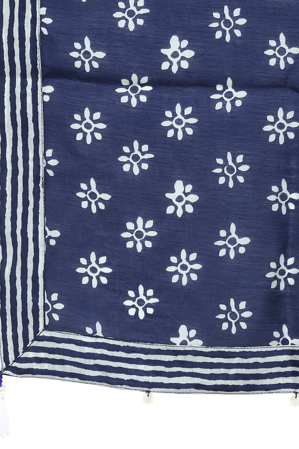 Indigo Poly Chanderi Scarf image number 2
