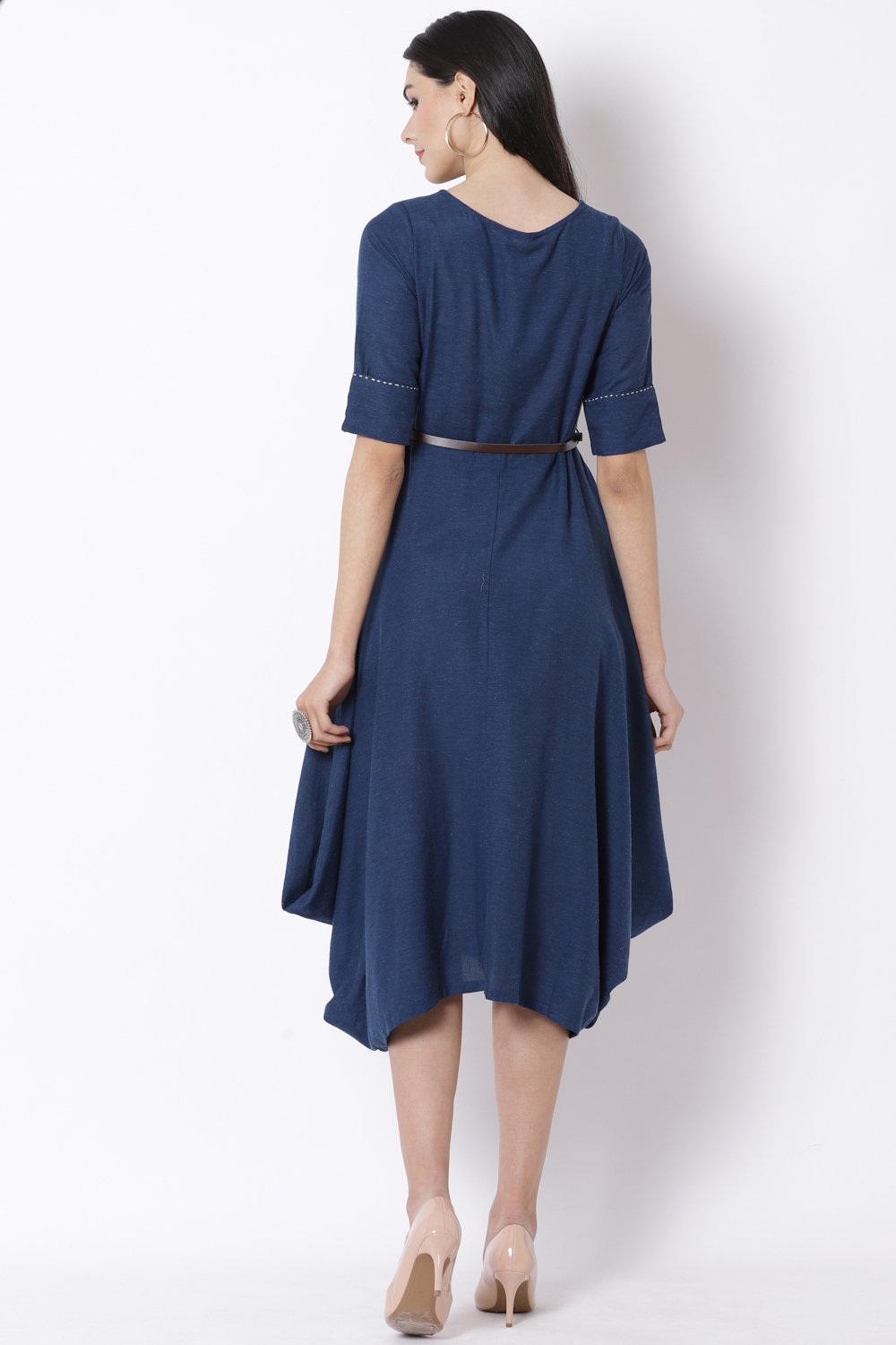 Indigo Viscose Dress image number 4