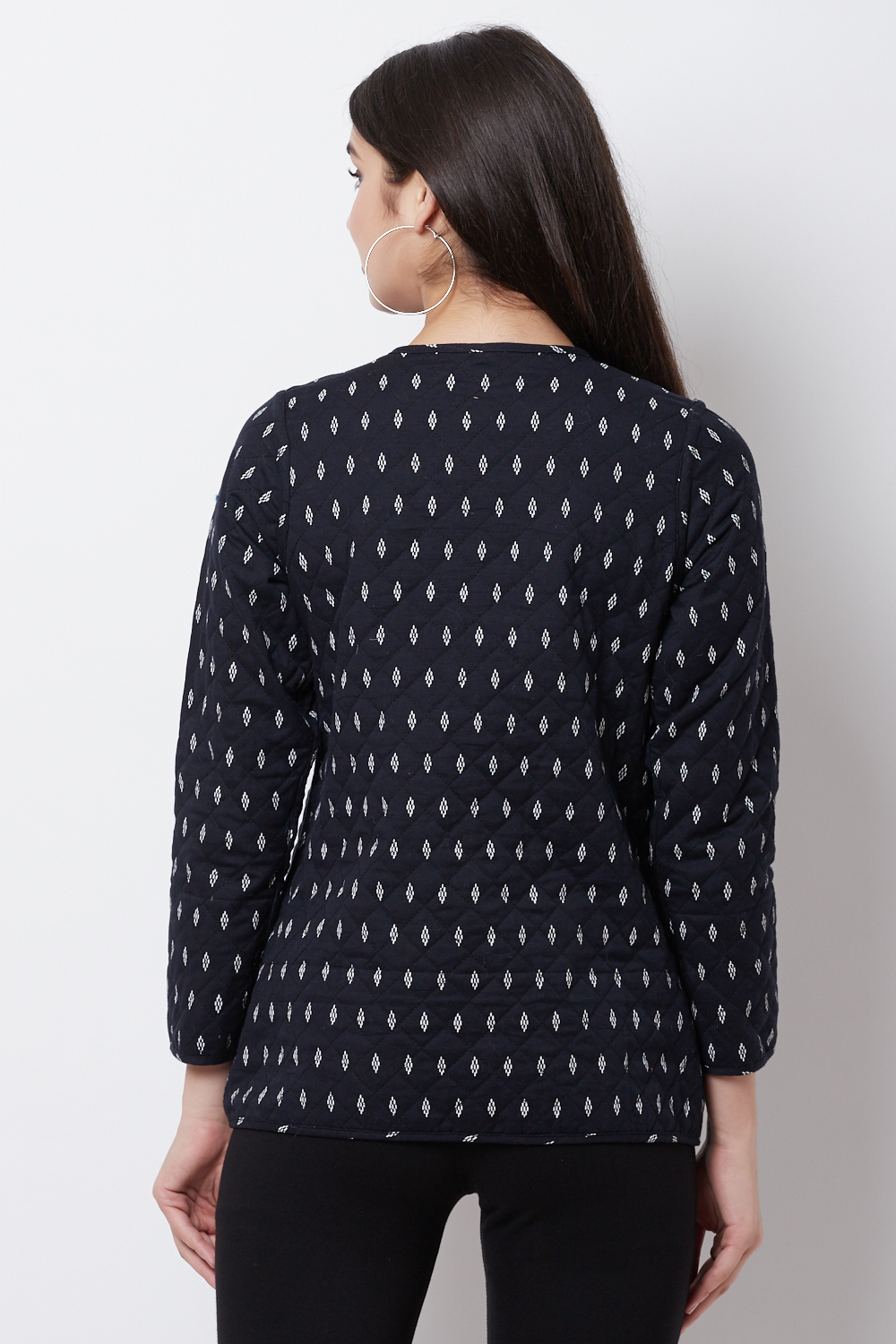 Black Cotton And Flex Straight Jacket image number 5
