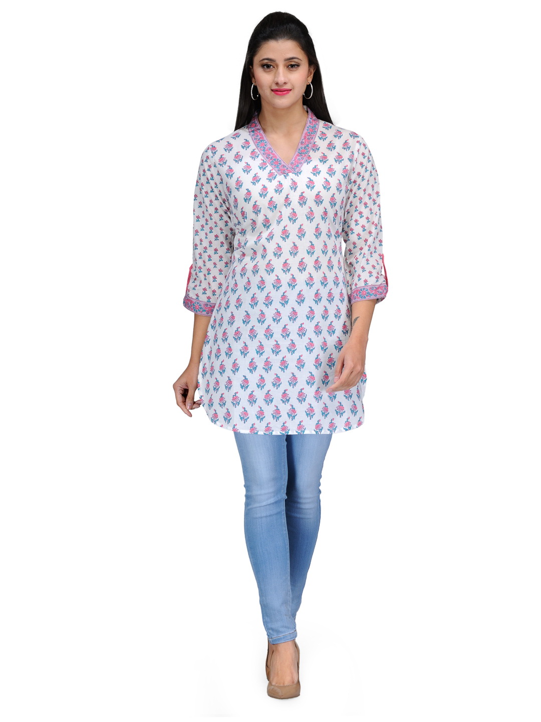 White Cotton Straight Kurta image number 0