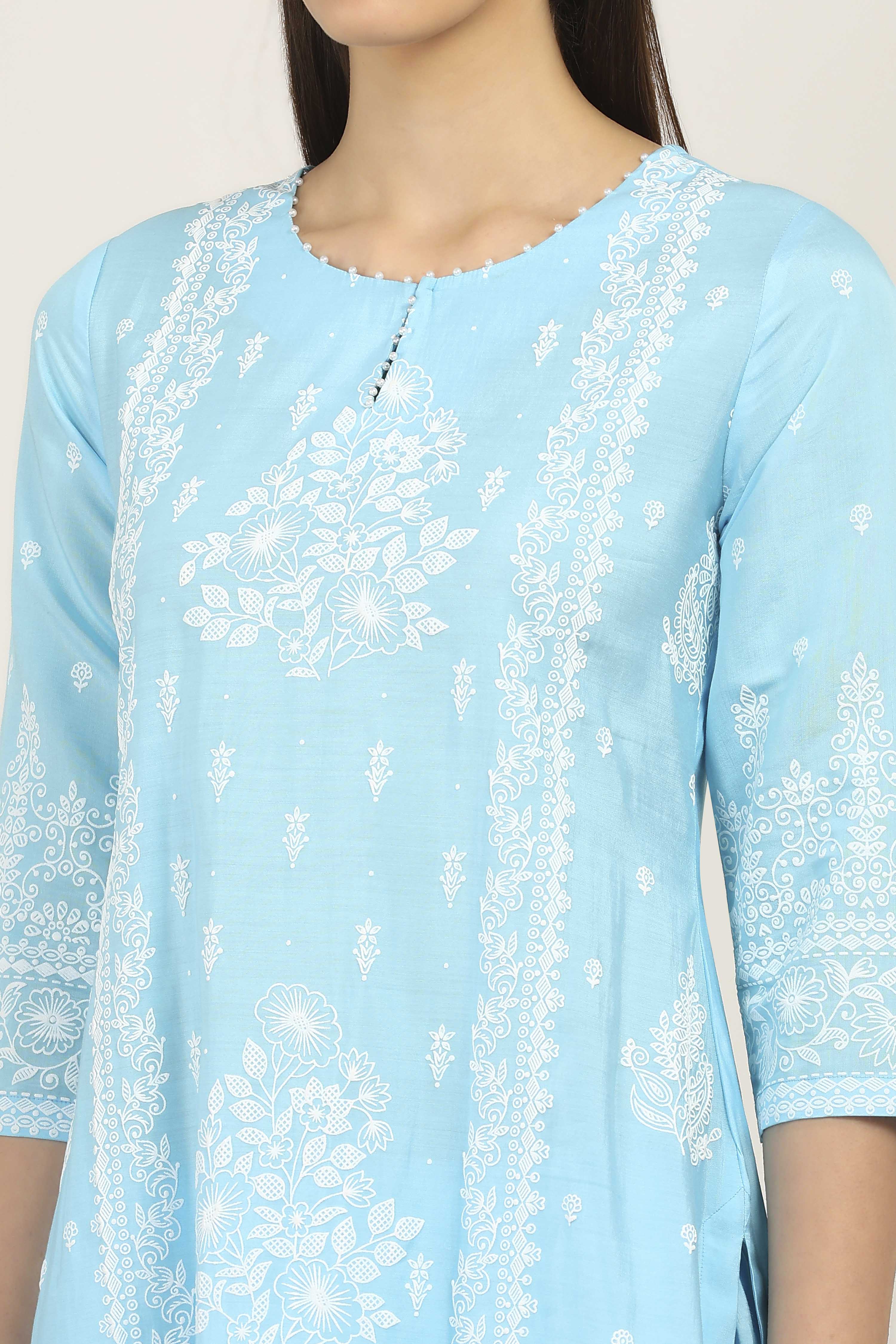 Yellow Viscose Polyester Straight Suit Sets image number 1