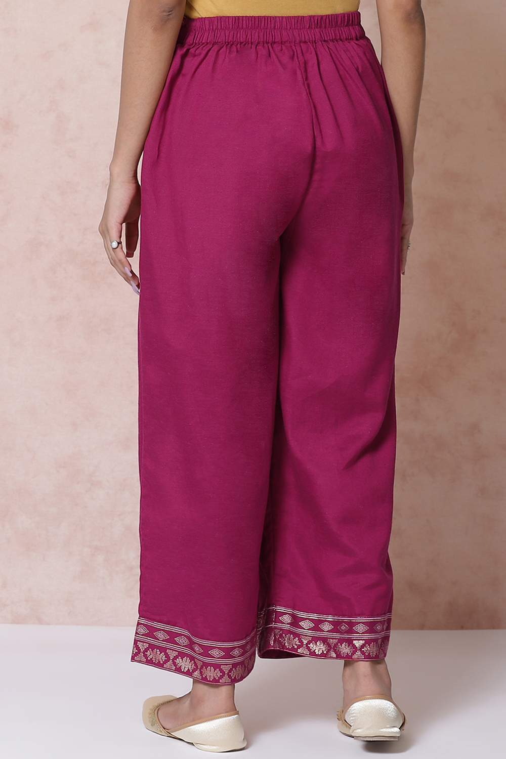 Wine LIVA Palazzo Pants image number 5