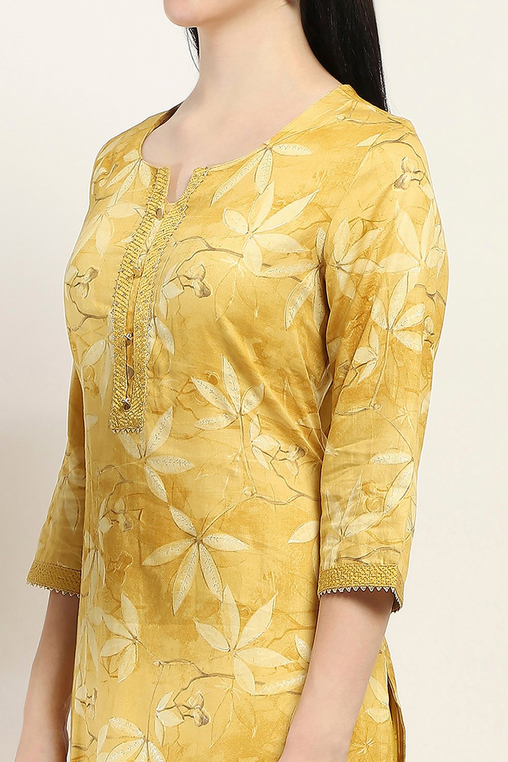 Mauve Cotton Straight Set image number 1
