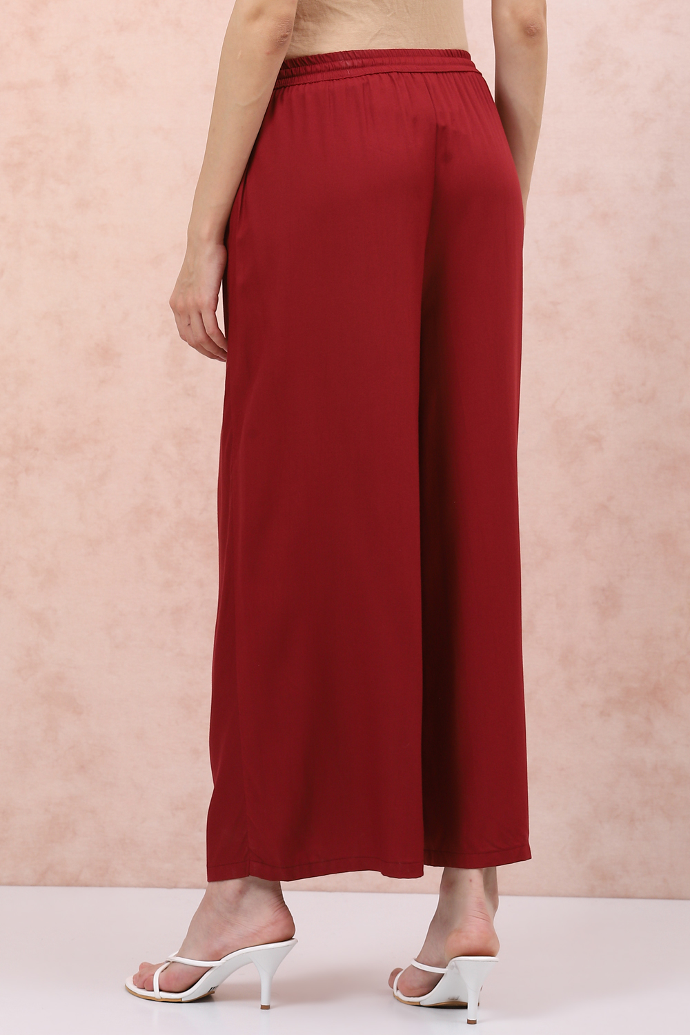 White Viscose Palazzo image number 4