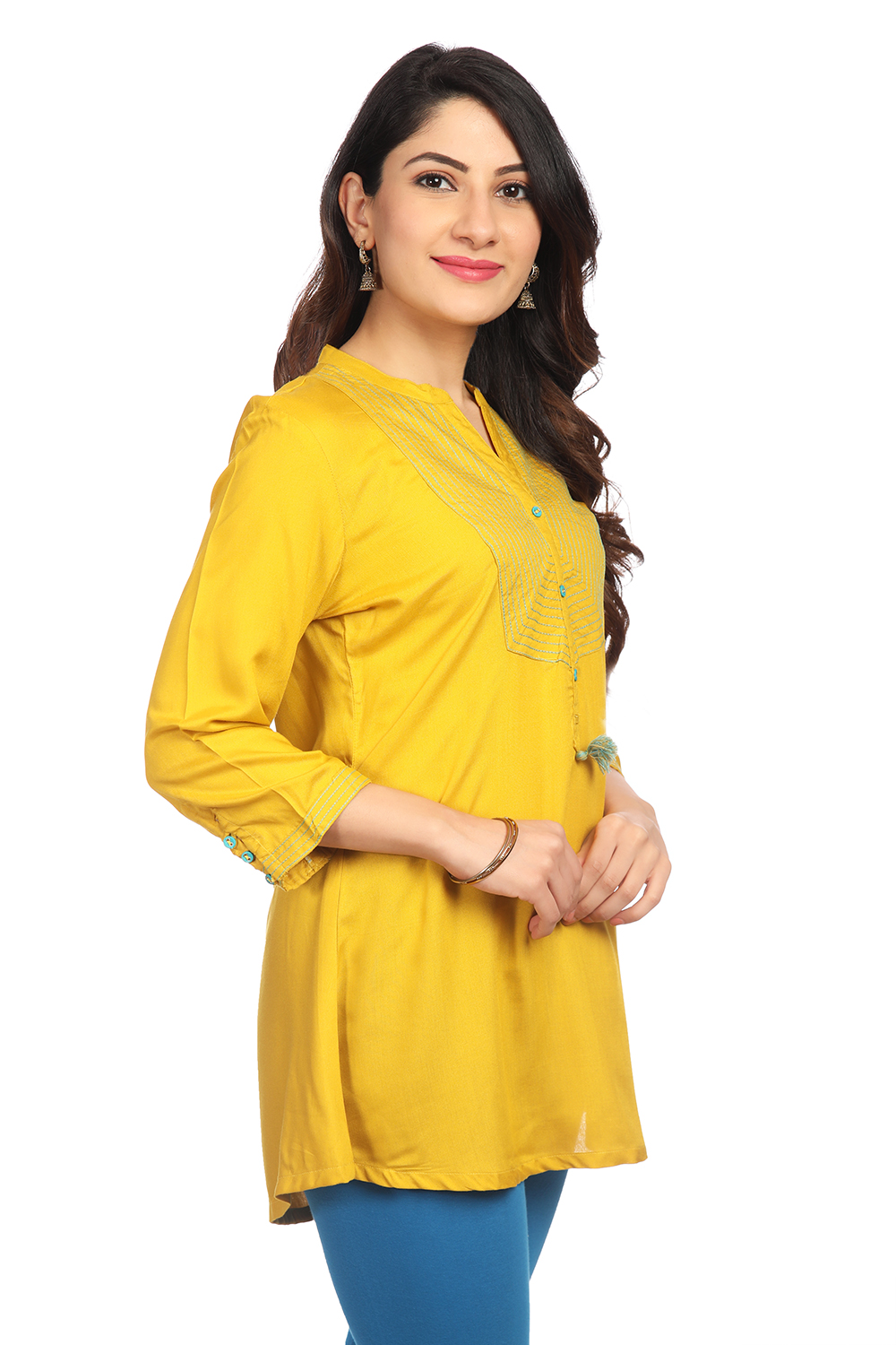 Fuschia A Line Viscose Indie Top image number 2