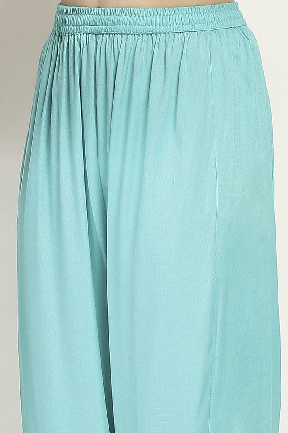 Green Viscose Straight SET image number 2