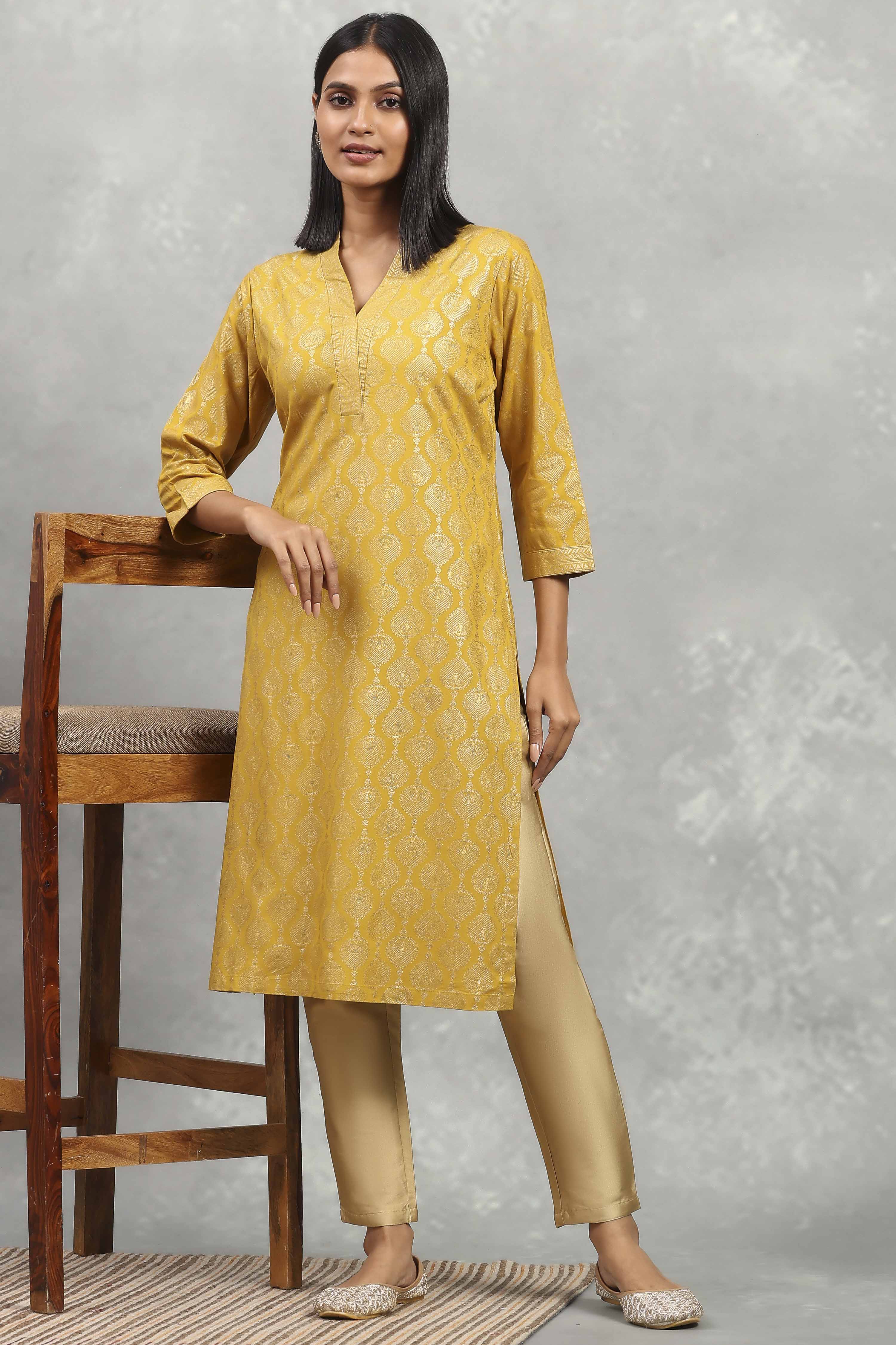 Pink Viscose Blend Printed Straight Kurta image number 0