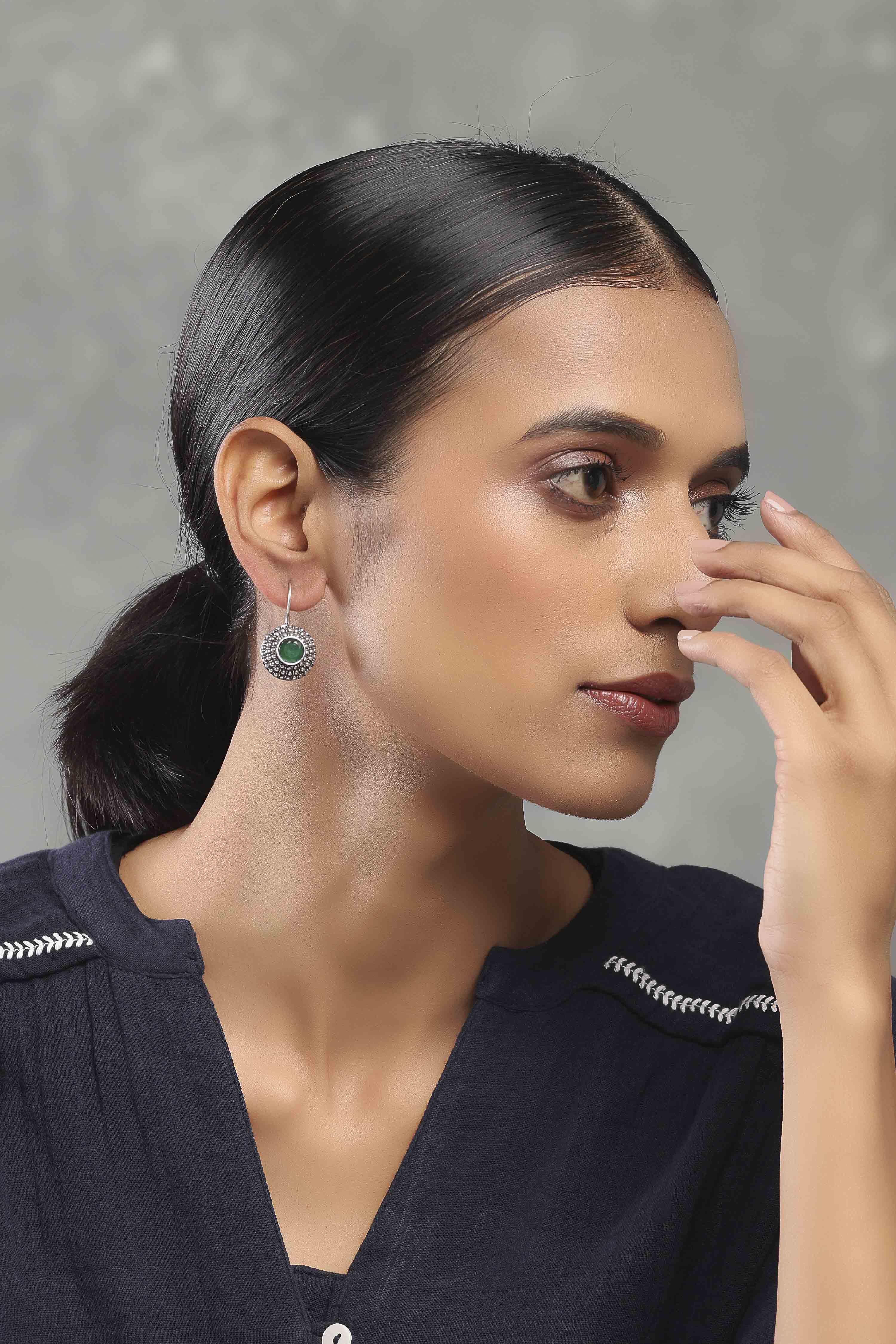 Green Brass Drop & Danglers image number 3