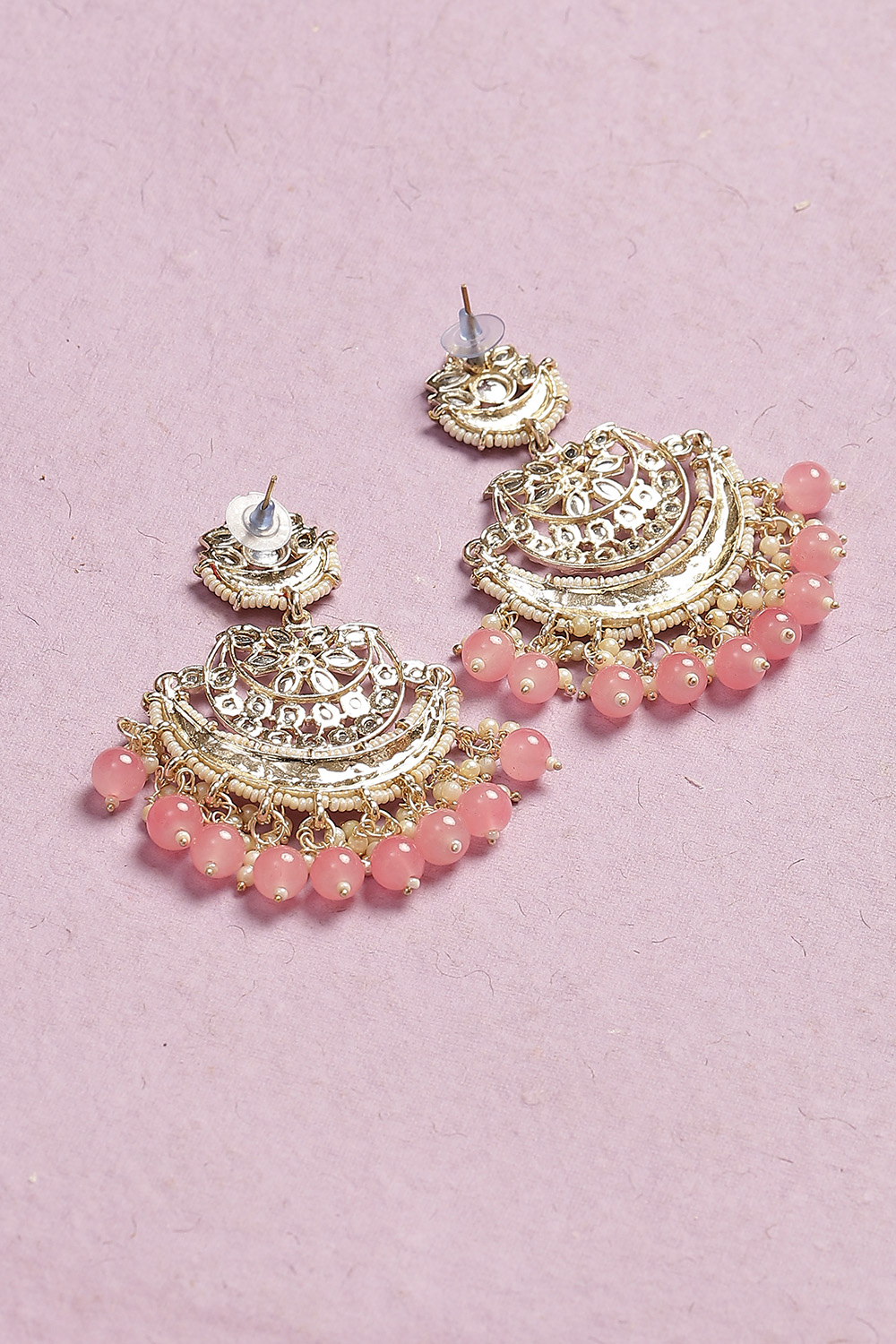 Pink Alloy Earrings image number 2