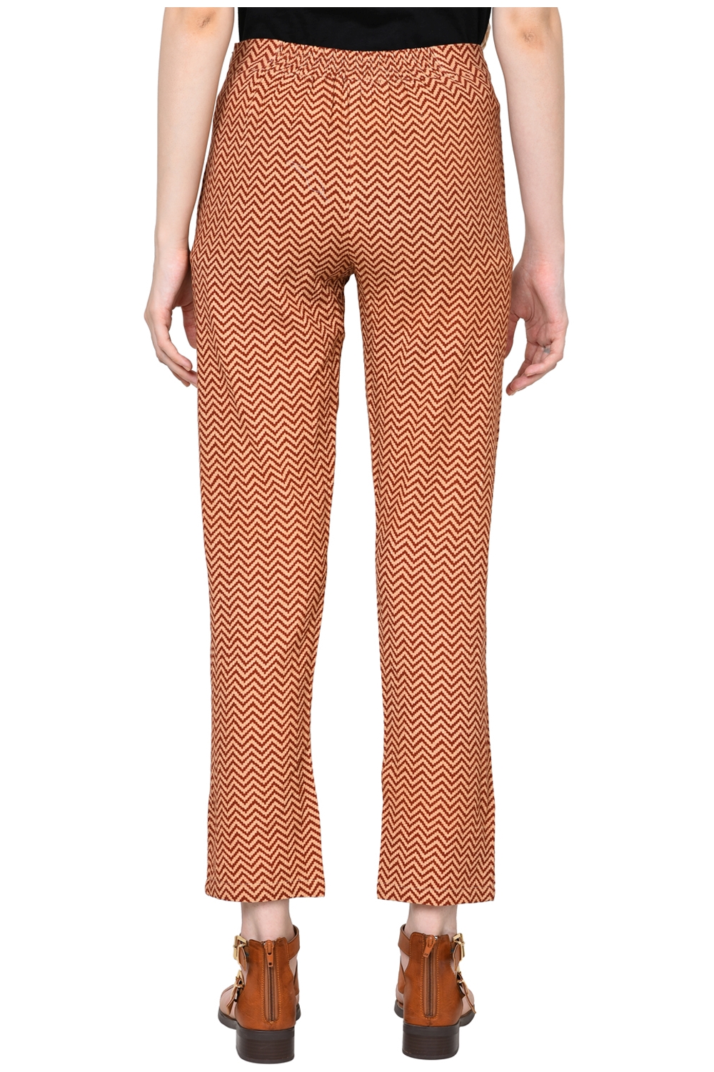 Rangriti Maroon Cotton Slim Pants image number 5