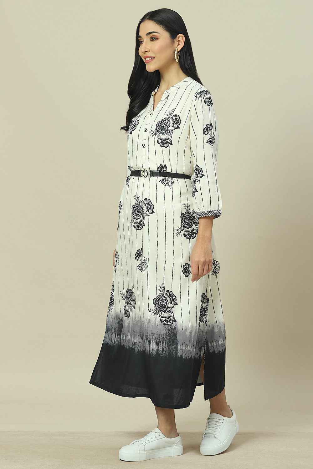 Off White LIVA Straight Dress image number 2