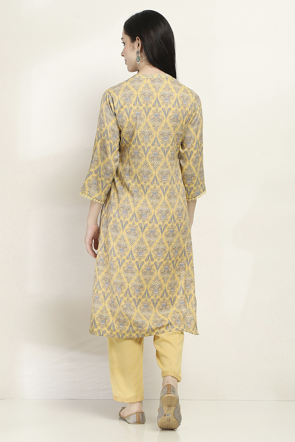 Green Viscose Straight SET image number 4