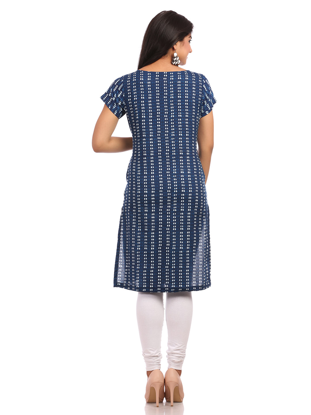 Indigo Straight Cotton Kurta image number 1