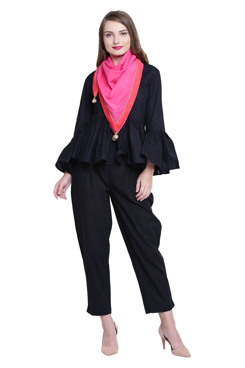 Pink Cotton Scarf image number 3