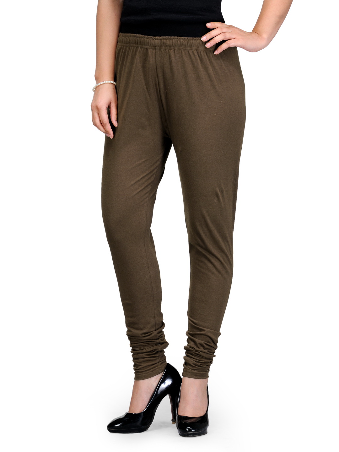 Brown Cotton Leggings image number 2