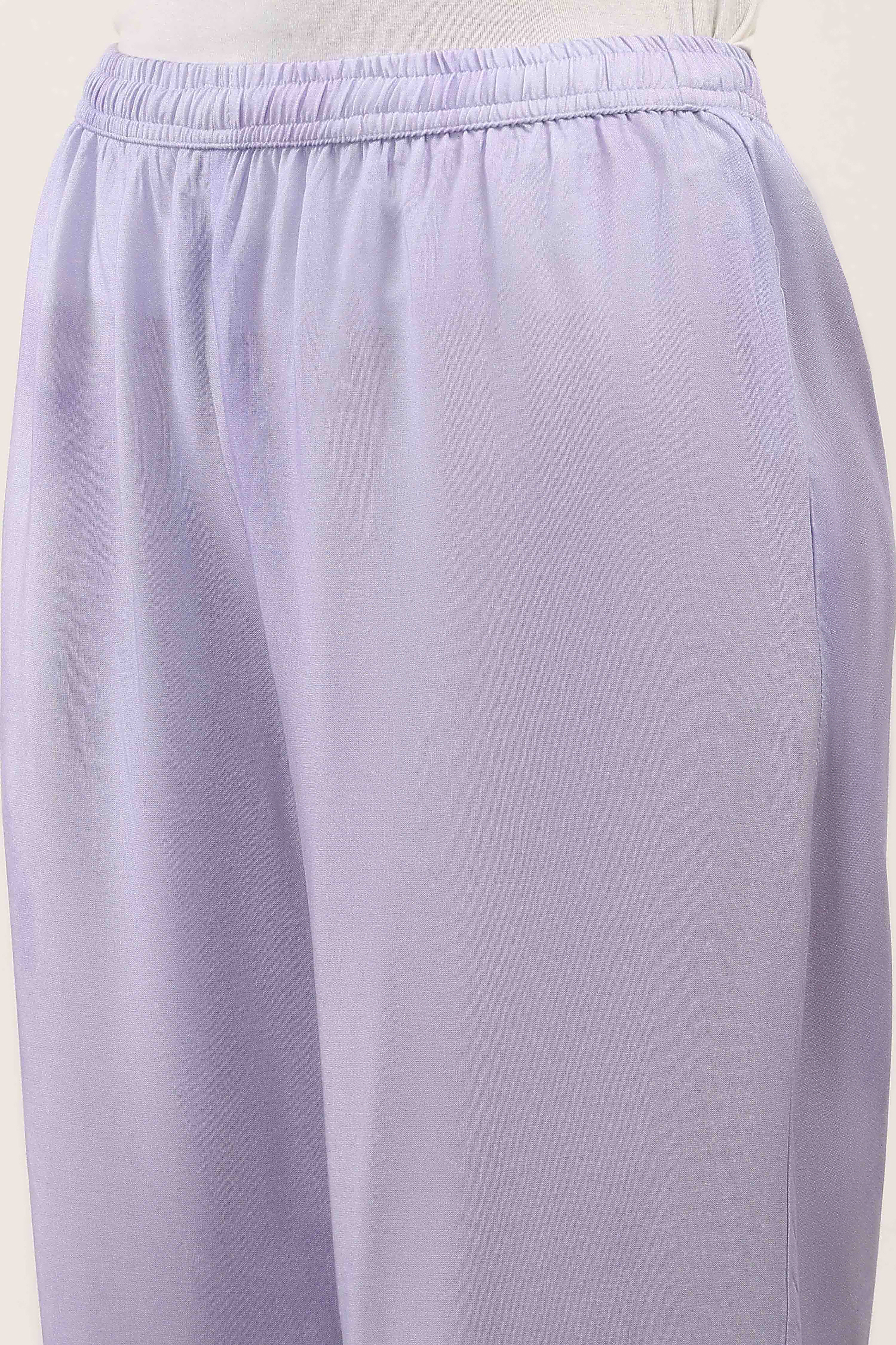Purple Rayon Viscose Rayon Kurta Pants Set image number 2