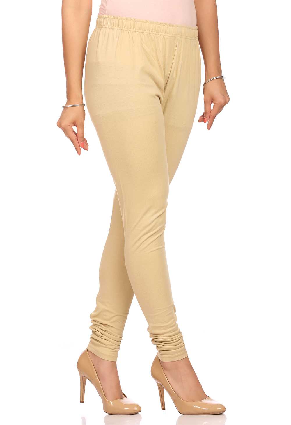 Beige Cotton Churidar image number 0