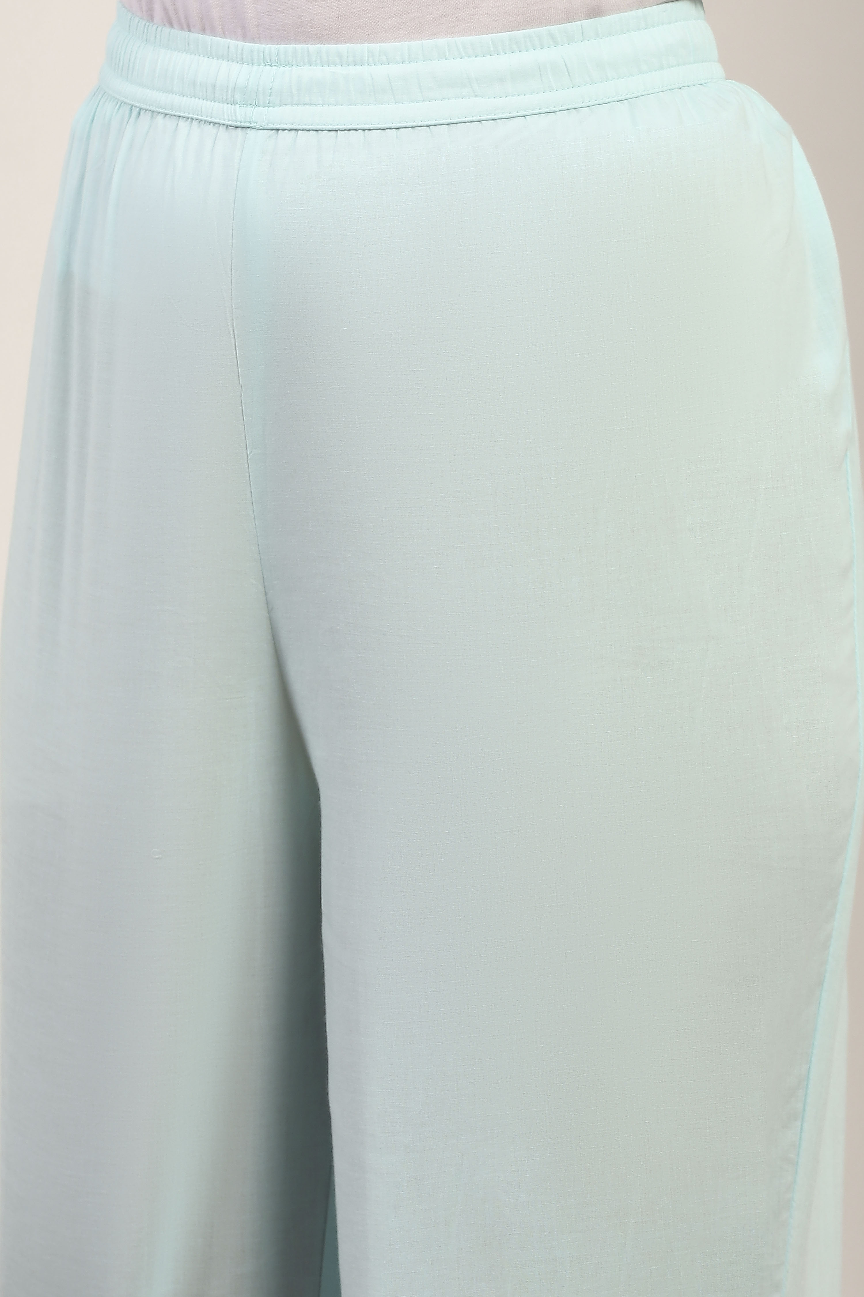 Blue Cotton Straight Suit Sets image number 2