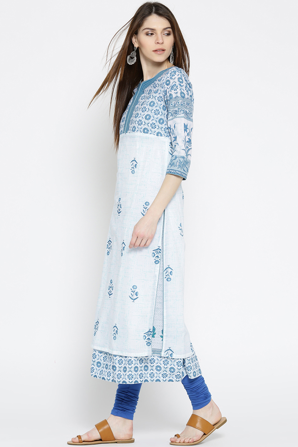 White Cambric Straight Kurta image number 2